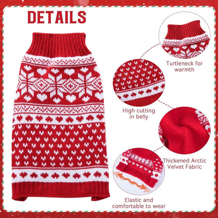 Dog Sweater - Christmas Dog Sweaters - Sleeveless Dog Sweaters - Dog Coat - Warm Autumn and Winter Puppy Sweater - Ugly Sweater - Perfect for Small Dogs - Dog - Medium - New Year's Holidays - S.