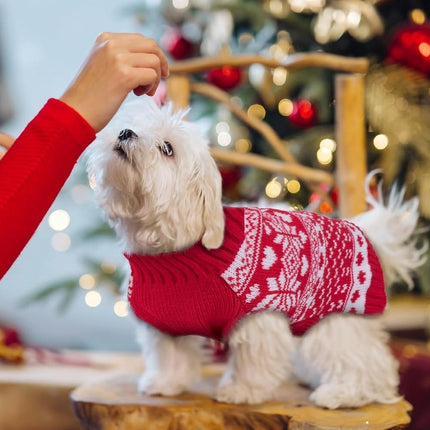 Dog Sweater - Christmas Dog Sweaters - Sleeveless Dog Sweaters - Dog Coat - Warm Autumn and Winter Puppy Sweater - Ugly Sweater - Perfect for Small Dogs - Dog - Medium - New Year's Holidays - S.