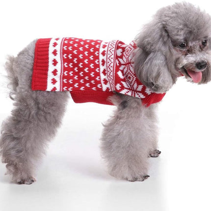 Dog sweater - Christmas sweaters for dogs - Sleeveless dog sweaters - Dog coat - Warm sweater for puppies in autumn and winter - Ugly sweater - Perfect for small dogs - Dog - Medium - New Year's holidays.