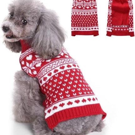 Dog Sweater - Christmas Dog Sweaters - Sleeveless Dog Sweaters - Dog Coat - Warm Autumn and Winter Puppy Sweater - Ugly Sweater - Perfect for Small Dogs - Dog - Medium - New Year's Holidays - XL.