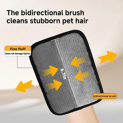 Gloves - Cat - Dog - Pet Hair Removal Gloves - 2 Static Electric Gloves - Reusable - Suitable for Sofas, Furniture, Carpets, Curtains and Car Seats - Black.