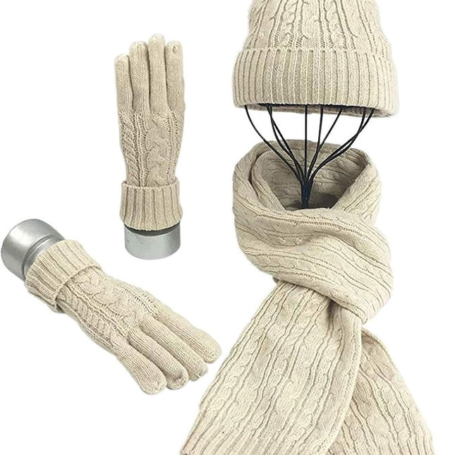 Women's Winter Hat and Scarf - Ski Hat - Gloves - Warm Winter Hat - Snowboard, Skate, Riding - Windproof and Warm - Soft and Comfortable - Warm Fleece Lining - Neck Warmer.