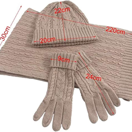 Women's Winter Hat and Scarf - Ski Hat - Gloves - Warm Winter Hat - Snowboard, Skate, Riding - Windproof and Warm - Soft and Comfortable - Warm Fleece Lining - Neck Warmer.