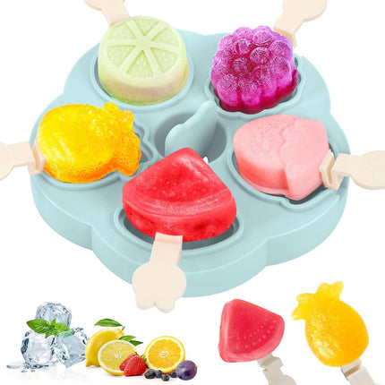 Silicone Ice Cube Trays - 5 Mesh Ice Cube Trays - BPA-Free, Safe for Children and Babies - Mini Ice Cube Trays - Ice Cube Trays with Handles and Lids - Reusable Ice Cube Trays for Kids.
