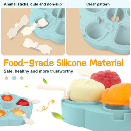 Silicone Ice Cube Trays - 5 Mesh Ice Cube Trays - BPA-Free, Safe for Children and Babies - Mini Ice Cube Trays - Ice Cube Trays with Handles and Lids - Reusable Ice Cube Trays for Kids.
