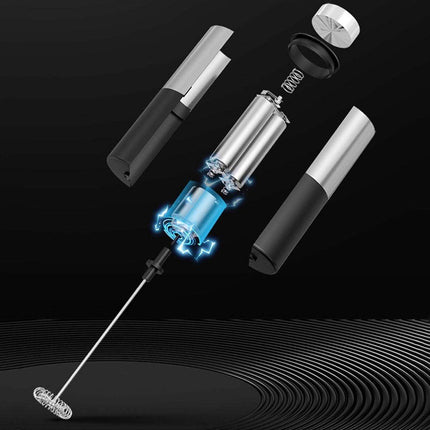 Milk Frother - Milk Frother - Manual Milk Frother - Electric Milk Frother - Milk Frother with Stand - Portable Beverage Mixer - Efficient Foaming Lance - Professional Whisk - Create the Perfect Coffee Foam.