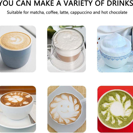 Milk Frother - Milk Frother - Manual Milk Frother - Electric Milk Frother - Milk Frother with Stand - Portable Beverage Mixer - Efficient Foaming Lance - Professional Whisk - Create the Perfect Coffee Foam.
