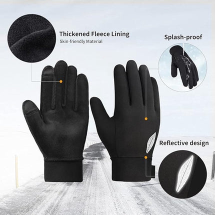 Gloves - Winter Gloves - Cycling Gloves - Running Gloves - Outdoor Sports Gloves - Children's Winter Gloves - Touchscreen Compatible - Thick, Waterproof, Windproof and Non-Slip - Warm Fleece - Gift for Boys and Girls.