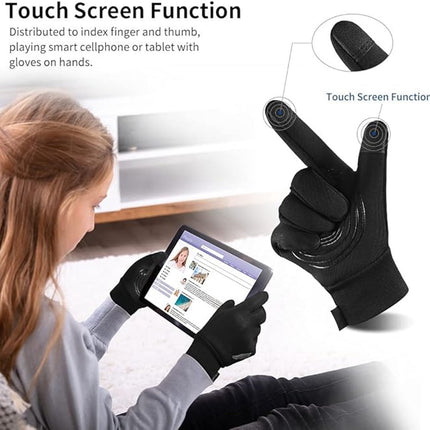 Gloves - Winter Gloves - Cycling Gloves - Running Gloves - Outdoor Sports Gloves - Children's Winter Gloves - Touchscreen Compatible - Thick, Waterproof, Windproof and Non-Slip - Warm Fleece - Gift for Boys and Girls.