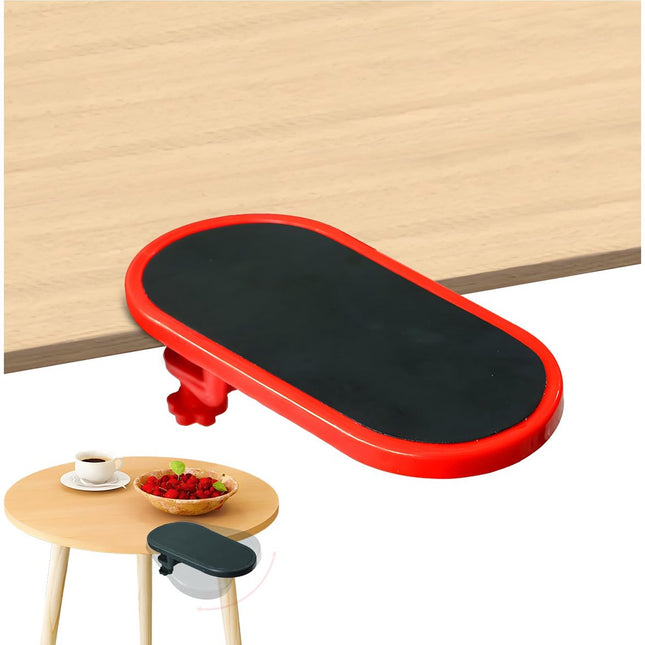 Ergonomic desk with armrests - Wrist rest - Adjustable wrist rest for computer and laptop - Comfortable and universal - Shoulder and wrist relief - For home and office - Red.