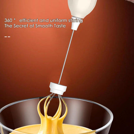 Milk Frother - Electric Milk Frother - Manual Milk Frother - Rechargeable Milk Frother - Mini Whisk - 3-Speed USB Rechargeable Milk Frother - For Lattes, Cappuccinos, Coffee Cream, Hot Chocolate Eggs - Milky White.