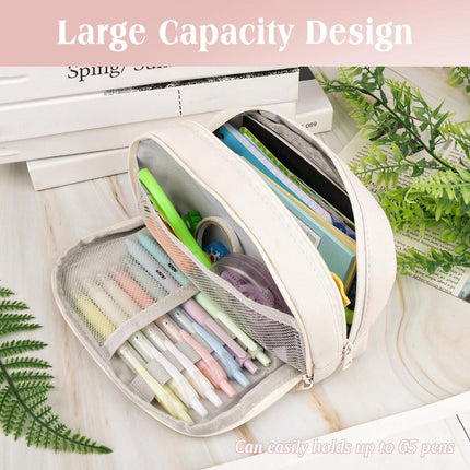 Pencil case - Large capacity pencil case - 21 x 11.5 x 5.5 cm - Pencil case for boys and girls - School supplies - Wit.