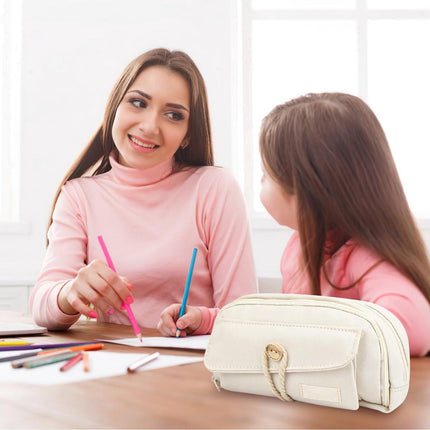 Pencil case - Large capacity pencil case - 21 x 11.5 x 5.5 cm - Pencil case for boys and girls - School supplies - Wit.