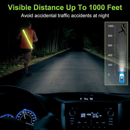 Running light - Chest light - Sports running light - Chest walking light - USB rechargeable - Running vest.