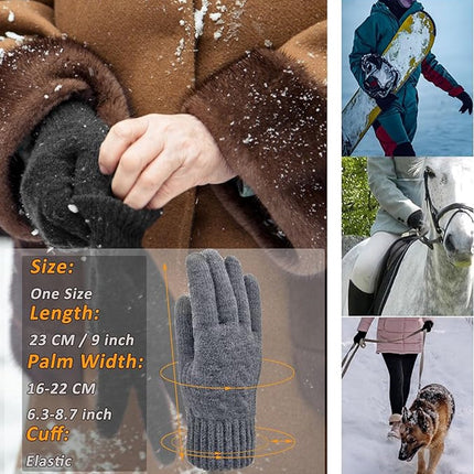 Gloves - Winter Gloves - Cycling Gloves - Winter Gloves - Women's Touchscreen Fleece Gloves - Warm Gloves - Outdoor Sports Gifts for Men and Women.