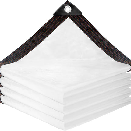 Tarpaulin - Transparent tarpaulin - Transparent tarpaulin with rings - Waterproof transparent tarpaulin - PE tarpaulin - for garden furniture - Planter - Animal shelter - Roof - Rope included - 2 x 3 m.