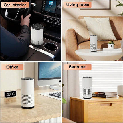 Air purifier - Negative ion air purifier - Air purifier for the home - Rooms up to 20 m² - Negative ion air purifier - Deodorizer - Ionizer - Wit.