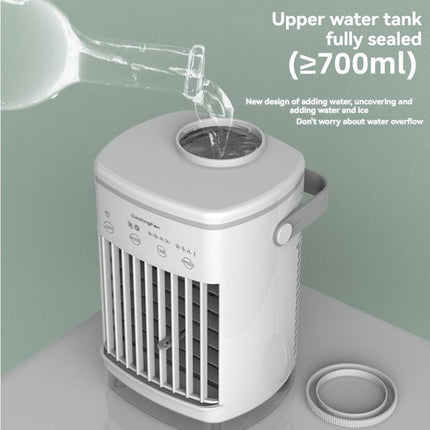 Fan - Small fan - Portable air cooler - Mini mobile air conditioner - Personal evaporative air cooler - Timer function and 7 LED lights - Air coolers for home, office and bedroom.