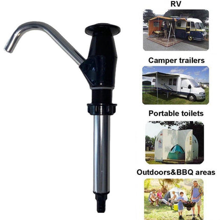 Manual Water Pump - Manual Water Pump for Sink - Manual Water Pump - For Caravan Sink Tap for Caravan, Motorhome, Boat, Work Vehicle - Black.