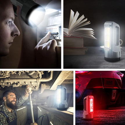 Rechargeable LED flashlight, powerful 6000 lumen outdoor emergency flashlight with 6 modes, USB data cable, IPX4 waterproof flashlight, suitable for camping/home/emergency use..