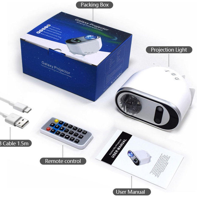 Projector - Starry Sky Projector - Star Projector - Star Projector - Nebula Lighting Projector - Starry Ceiling Projection Lamp - USB Plug - With Remote Control - For Bedroom Decoration.