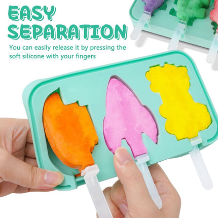Silicone Ice Pop Mold - Set of 2 Ice Pop Molds - 12 Ice Pops - Ice Pop Molds for Kids and Adults - Ice Pop Mold Set - BPA Free.