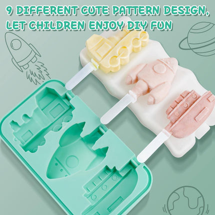 Silicone Ice Pop Mold - Set of 2 Ice Pop Molds - 12 Ice Pops - Ice Pop Molds for Kids and Adults - Ice Pop Mold Set - BPA Free.