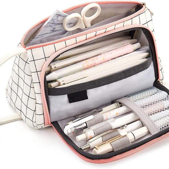 Pencil case - Pencil case for boys - Pencil cases for girls - Pencil case for school - Large pencil case - High-capacity pencil case - Pencil case - Certified - For high school, university, office, student - Gift for girls.