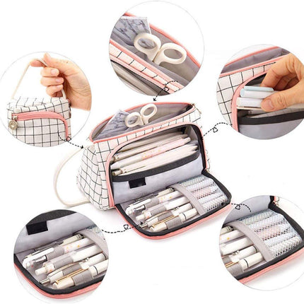 Pencil case - Pencil case for boys - Pencil cases for girls - Pencil case for school - Large pencil case - High-capacity pencil case - Pencil case - Certified - For high school, university, office, student - Gift for girls.