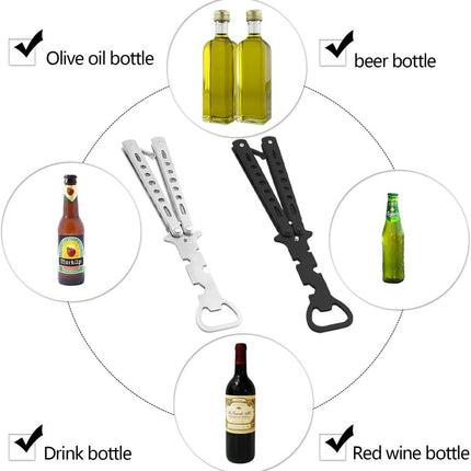 Bottle opener - set of 2 bottle openers - butterfly bottle opener - beer bottle opener - multifunctional bottle opener - butterfly bottle opener - for beer - soft drinks - cocktail shaker bar supplies.