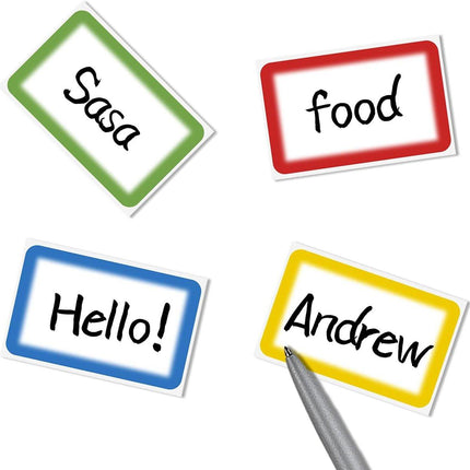 Self-adhesive name labels - Freezer stickers - Moving stickers - Waterproof - Self-adhesive labels - For office, school, gifts, kitchen, bottles, files - 300 pieces - Multi.