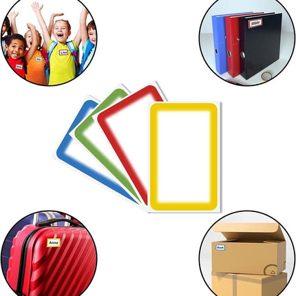 Self-adhesive name labels - Freezer stickers - Moving stickers - Waterproof - Self-adhesive labels - For office, school, gifts, kitchen, bottles, files - 300 pieces - Multi.