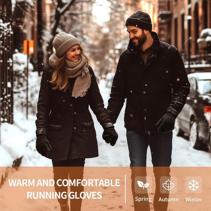 Handlebar muffs - Gloves - Scooter handlebar muffs - Hand warmers for cycling - Winter running gloves for men and women - Touchscreen compatible - Non-slip and lightweight - Suitable for cycling, sports and driving - Black.