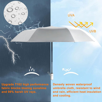 Automatic umbrella, parasol, automatic folding anti-ultraviolet umbrella for women, windproof and rainproof, mini umbrella, 8-rib umbrella, suitable for adults and children, travel parasol.