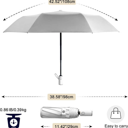Automatic umbrella, parasol, automatic folding anti-ultraviolet umbrella for women, windproof and rainproof, mini umbrella, 8-rib umbrella, suitable for adults and children, travel parasol.