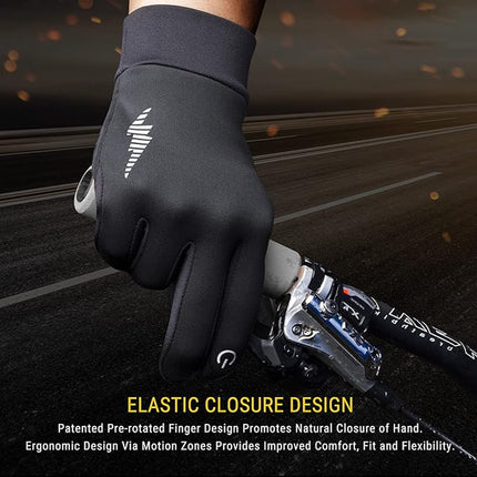 Gloves - Cycling gloves - Winter gloves - Waterproof gloves - Warm winter gloves - Windproof gloves - For driving - Biking - Skiing and working outdoors in cold weather - For men and women - Touchscreen compatible (M).