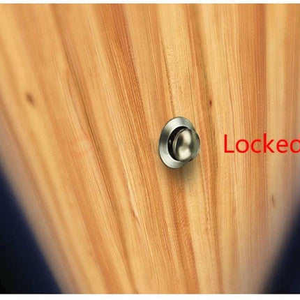 5-Piece Push Button Lock - Push Button for Motorhome - Door Lock - Locking Button for Shutter Door - For Camping, RV, Motorcycle, Caravan - Brown.