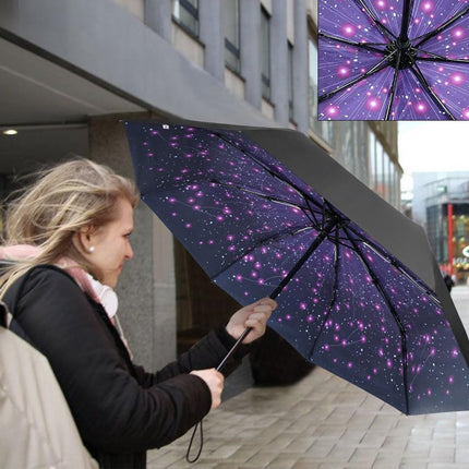 8-rib windproof travel umbrella, automatic folding travel umbrella, windproof umbrella with automatic opening and closing, portable umbrella for men and women.