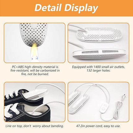 Shoe dryer - Women's shoes - Electric shoe dryer - Boot dryer - Boot warmer - Ozone deodorizer with timer function - No noise - Sturdy cord.