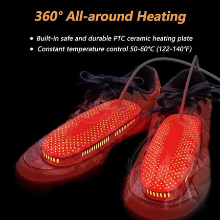 Shoe dryer - Women's shoes - Electric shoe dryer - Boot dryer - Boot warmer - Ozone deodorizer with timer function - No noise - Sturdy cord.