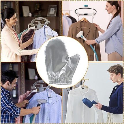 Steam ironing gloves, set of 4, flexible, steam-resistant, heat-resistant, waterproof, for garment steamers - Silver1.