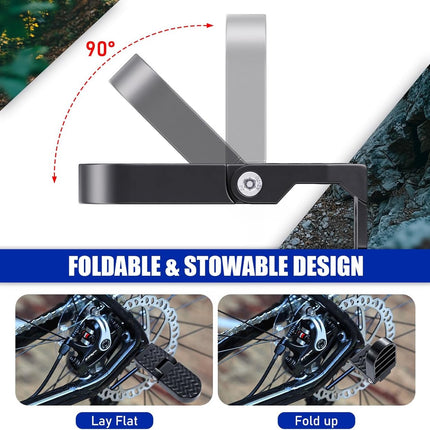 2-Piece Set - Bicycle Pedals - Pedal - U-Shaped Pedals for Electric Bikes - Aluminum Bicycle Pedals - Non-Slip Electric Bike Pedals - Folding Pedals - For Electric Bikes, Mountain Bikes, Folding Bikes - 10mm U-Slot - Black.