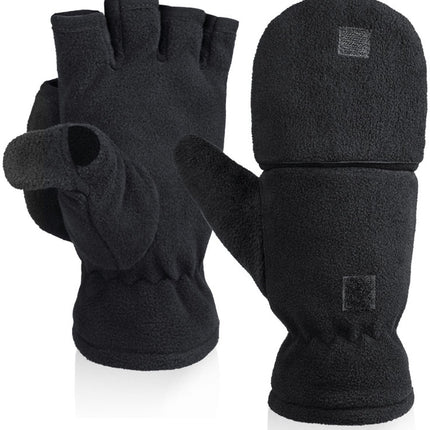Gloves - Mittens - Winter gloves - Cycling gloves - Thermal gloves - Women's winter gloves - Fingerless thermal cycling gloves - Men's gloves - Suitable for men and women.