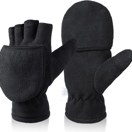 Gloves - Mittens - Winter gloves - Cycling gloves - Thermal gloves - Women's winter gloves - Fingerless thermal cycling gloves - Men's gloves - Suitable for men and women.