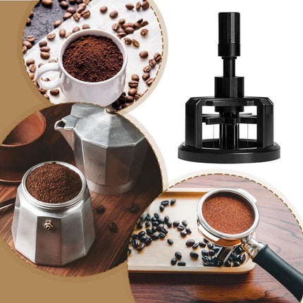 Manual coffee press - Magnetic coffee preparation tool - Coffee maker accessory - Non-slip prong mixer - Countertop - Workstation - Coffee preparation - Homemade coffee grounds cleaner - 58 mm coffee press.