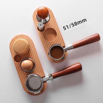 Espresso press holder -  Espresso press holder - 58mm wooden coffee press holder - Espresso tools for kitchens, cafes and restaurants.