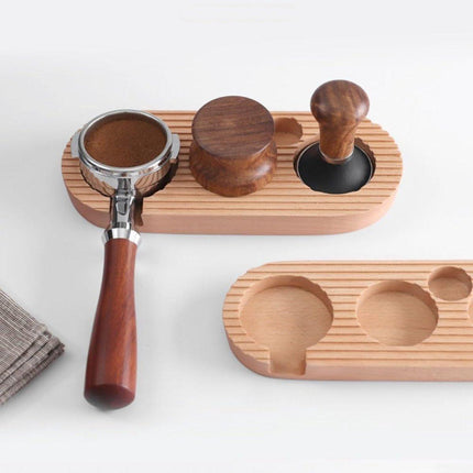 Espresso press holder -  Espresso press holder - 58mm wooden coffee press holder - Espresso tools for kitchens, cafes and restaurants.