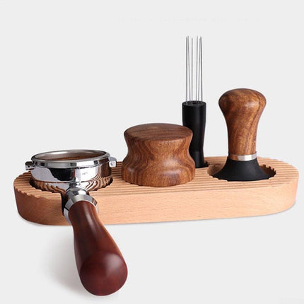 Espresso press holder -  Espresso press holder - 58mm wooden coffee press holder - Espresso tools for kitchens, cafes and restaurants.