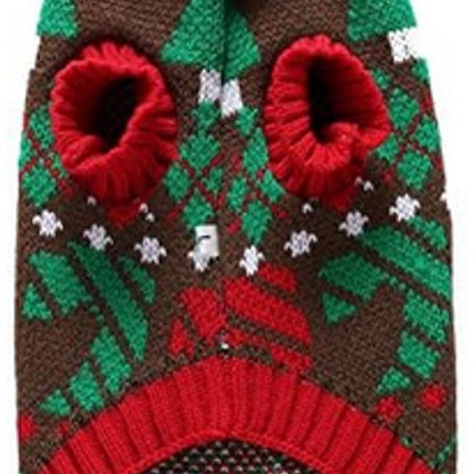 Dog Sweater - Dog Coat - Pet Dog Turtleneck Sweater - Christmas Turn-Up Sweater - Puppy Clothes - Christmas Decorations - Perfect for Small Dogs - Medium-Sized Dogs - Party Clothes - Size L.