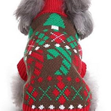 Dog Sweater - Dog Coat - Pet Dog Turtleneck Sweater - Christmas Turn-Up Sweater - Puppy Clothes - Christmas Decorations - Perfect for Small Dogs - Medium-Sized Dogs - Party Clothes - Size L.